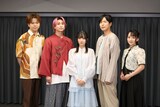 TVアニメ「尚善」のキャスト。左から村瀬歩、佐久間大介、川口莉奈、神谷浩史、悠木碧