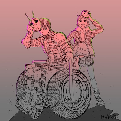 安藤裕章によるイラスト