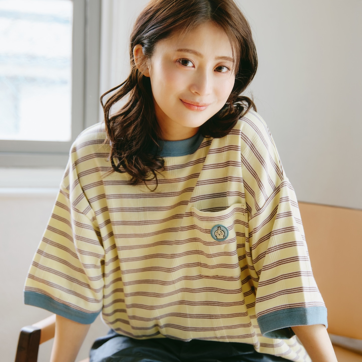 「ちいかわ ビッグシルエットポケットTシャツ Robert P.Miller×Talking うさぎ BANANA」