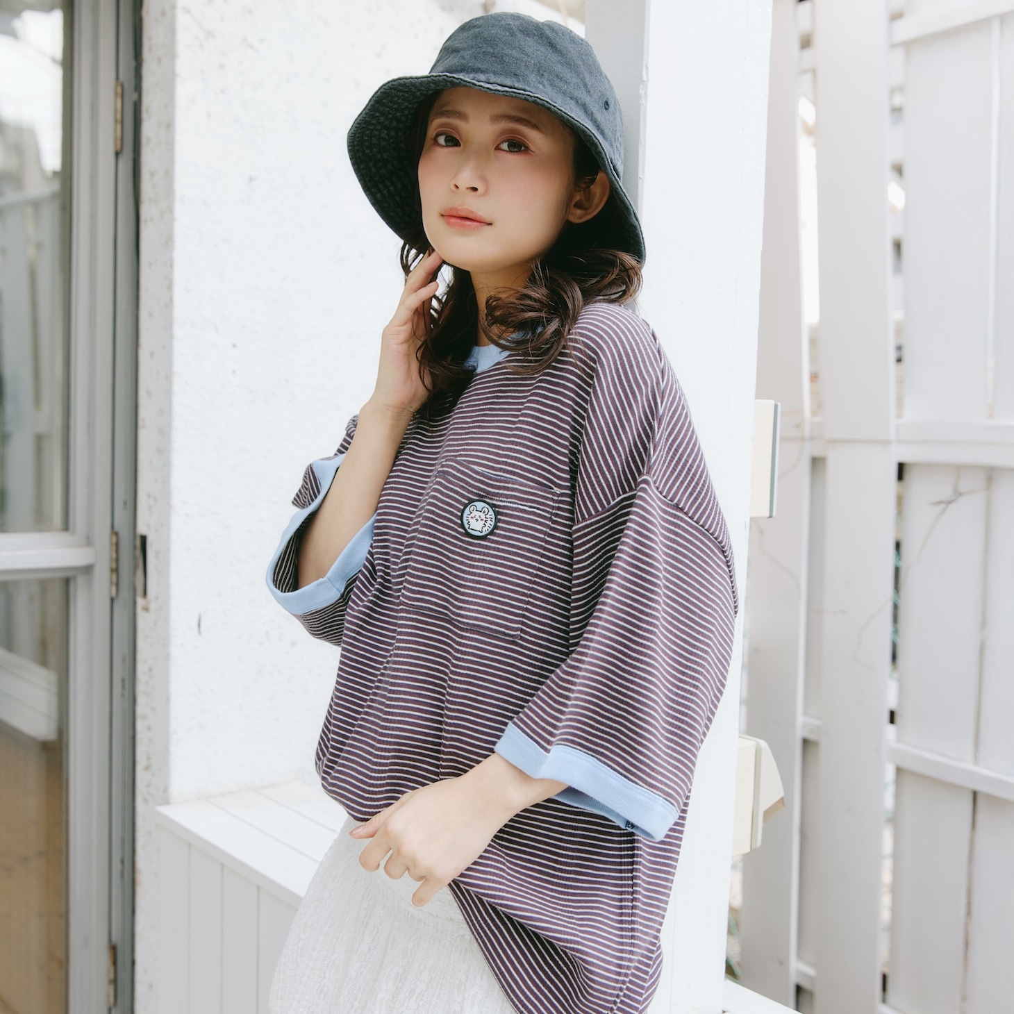 「ちいかわ ビッグシルエットポケットTシャツ Robert P.Miller×Talking モモンガ COFFEE」