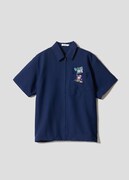 「城之内の戦略｜ジップ半袖シャツ」フロント