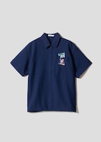 「城之内の戦略｜ジップ半袖シャツ」フロント