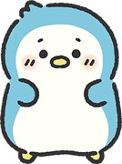 らむね。空を飛ぶことにあこがれているペンギン。夢見がちで本を読むのが大好き。ときどきツイていないが、諦めないハートの持ち主。 (c) CREATIVE YOKO/TVアニメ『しろたん』製作委員会