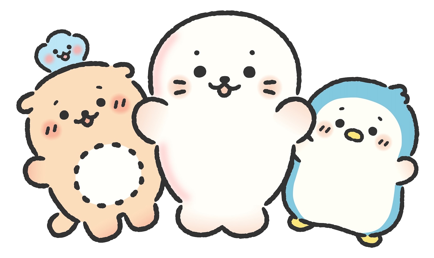 しろたんとその仲間たち (c) CREATIVE YOKO/TVアニメ『しろたん』製作委員会