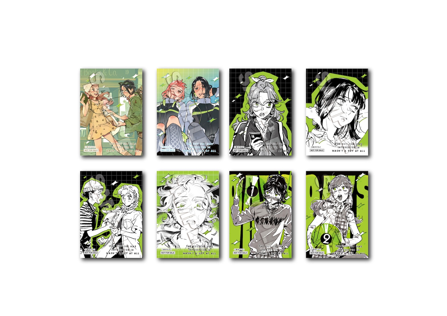 「気になってる人が男じゃなかった」ポップアップストアの商品購入特典・ステッカー（全8種ランダム）