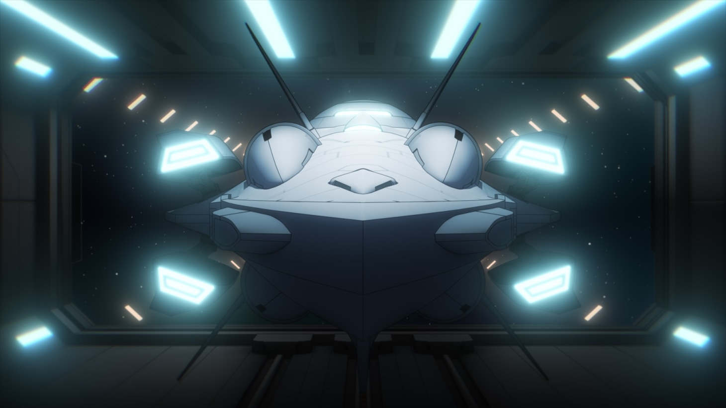 TVアニメ「目覚めたら最強装備と宇宙船持ちだったので、一戸建て目指して傭兵として自由に生きたい」ティザーPVの場面カット