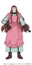 マザー（CV：稲田徹）。女性もののエプロンなど、母性を感じさせる服装を着ている男性。いつも作ったような優しい笑顔を顔に張り付けており、本心は読み取れない