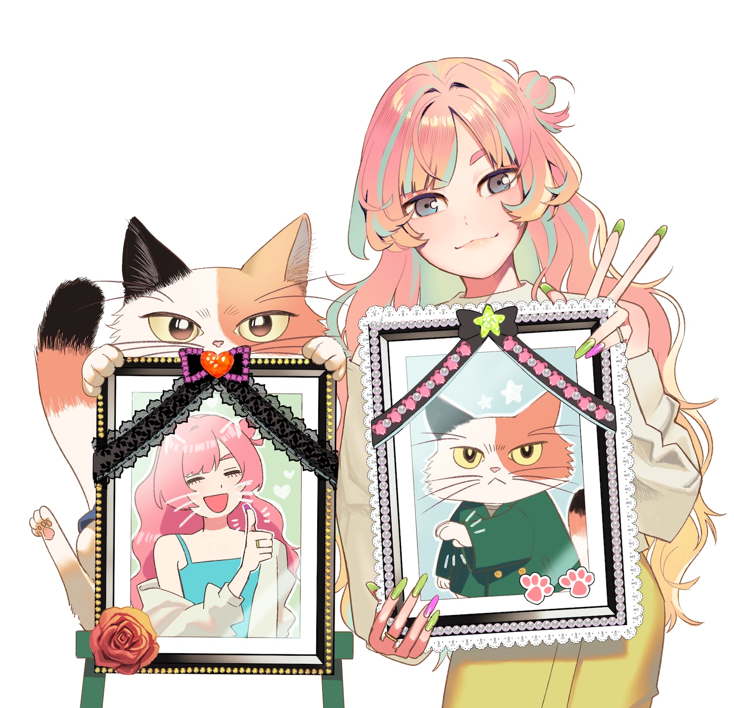 有永イネの新連載「神さまエンドロール」カラーイラスト