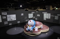 「100%ドラえもん まんがワールド展」の「のび太のまんがルーム」エリア