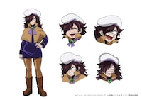 シュラ子（CV：青山吉能）。メチャ子のいとこ。メチャ子を始末して自分が怪奇組の組長になろうと日々たくらんでいる。能力は高いが、ガラが悪い。