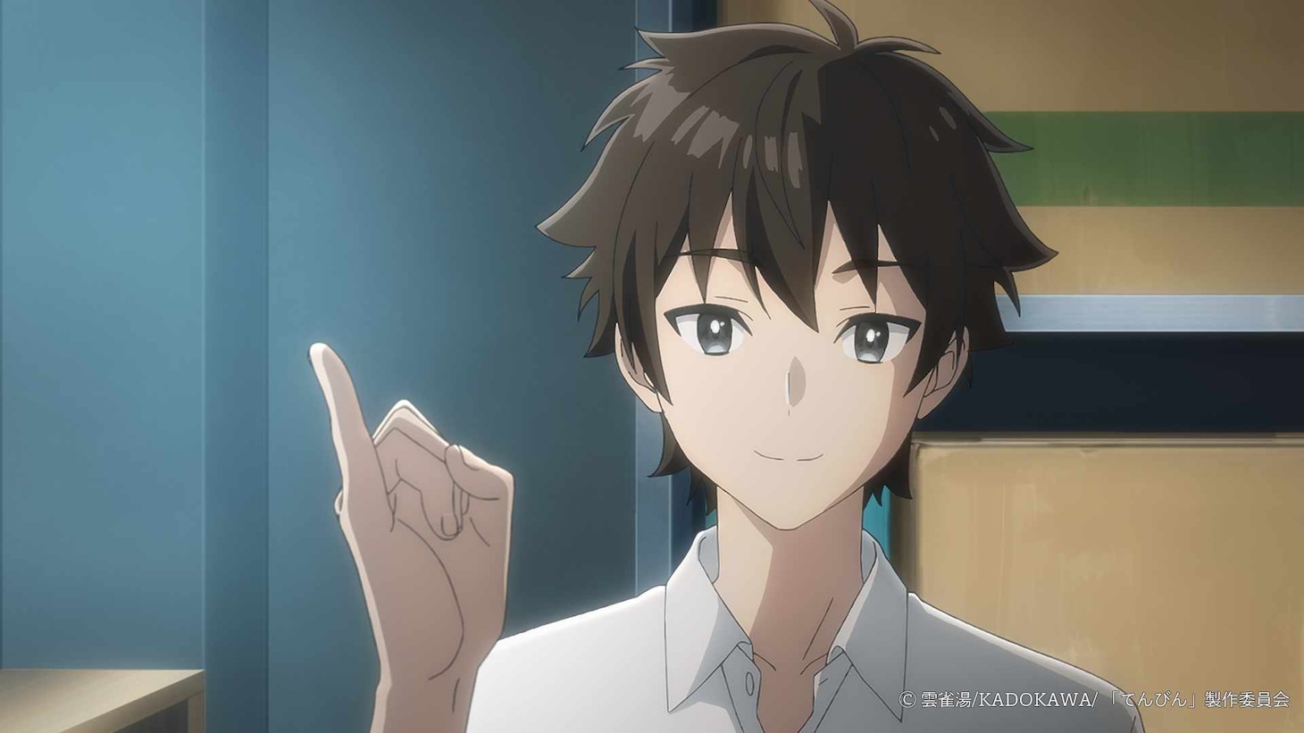 TVアニメ「転校先の清楚可憐な美少女が、昔男子と思って一緒に遊んだ幼馴染だった件」メインPV第1弾より、隼人 (c) 雲雀湯/KADOKAWA/ 「てんびん」製作委員会