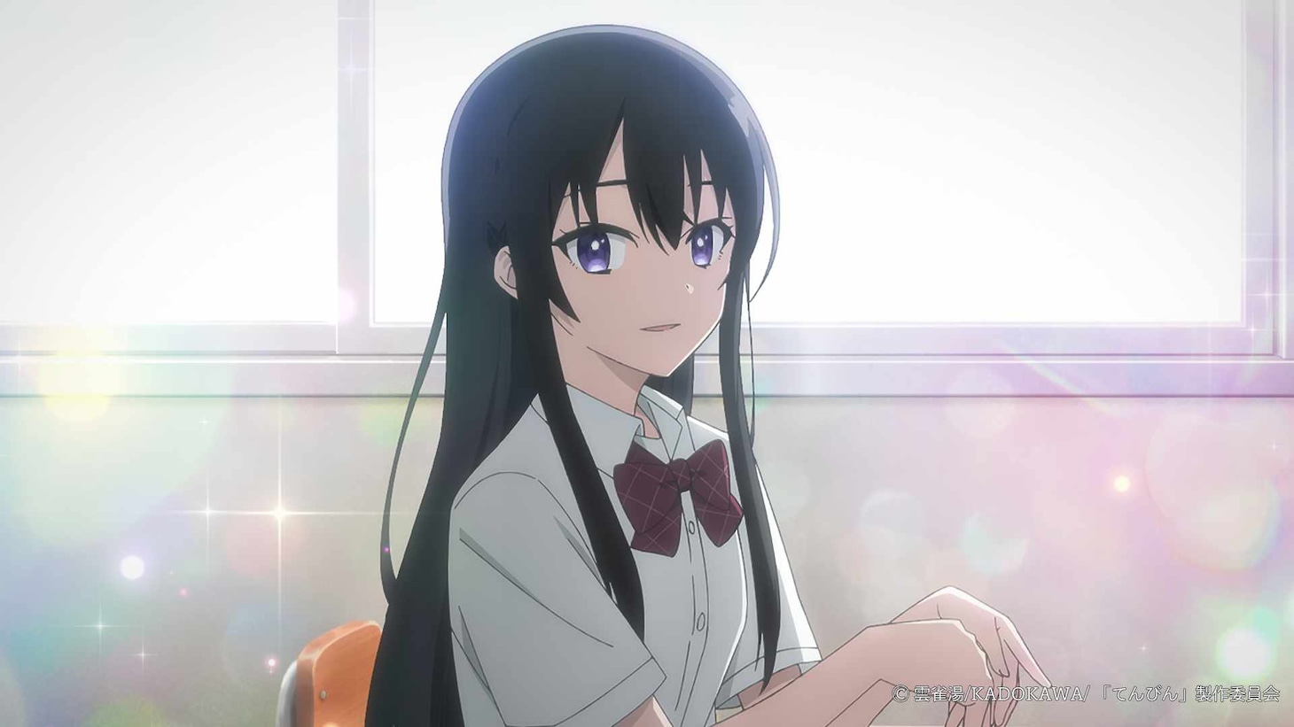 TVアニメ「転校先の清楚可憐な美少女が、昔男子と思って一緒に遊んだ幼馴染だった件」メインPV第1弾より、春希 (c) 雲雀湯/KADOKAWA/ 「てんびん」製作委員会