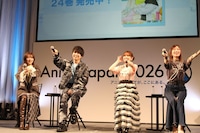 Vアニメ「アオのハコ」Season2のトークイベントより。左から上田麗奈、千葉翔也、鬼頭明里、青山吉能