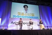 「Fate/Grand Order スペシャルステージ ～Road to 終章 After-Party～」の様子。左から千葉翔也、石谷春貴、日比優理香