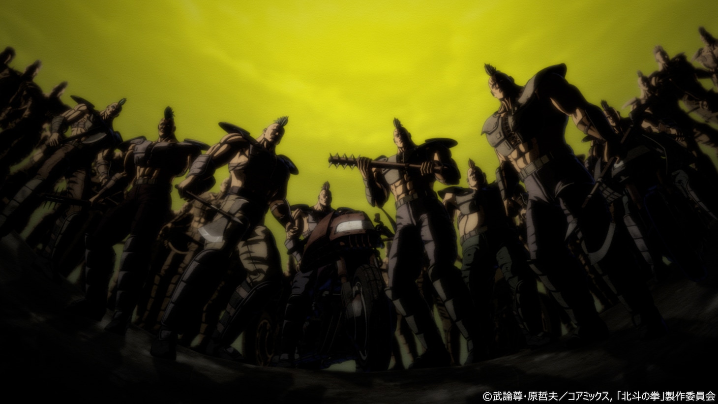 アニメ「北斗の拳 -FIST OF THE NORTH STAR-」第1話「心の叫び」先行カット (c)武論尊・原哲夫／コアミックス, 「北斗の拳」製作委員会