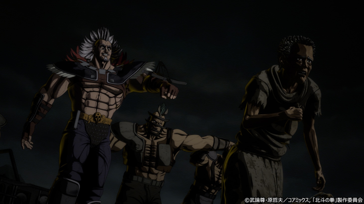 アニメ「北斗の拳 -FIST OF THE NORTH STAR-」第2話「今日より明日」先行カット (c)武論尊・原哲夫／コアミックス, 「北斗の拳」製作委員会