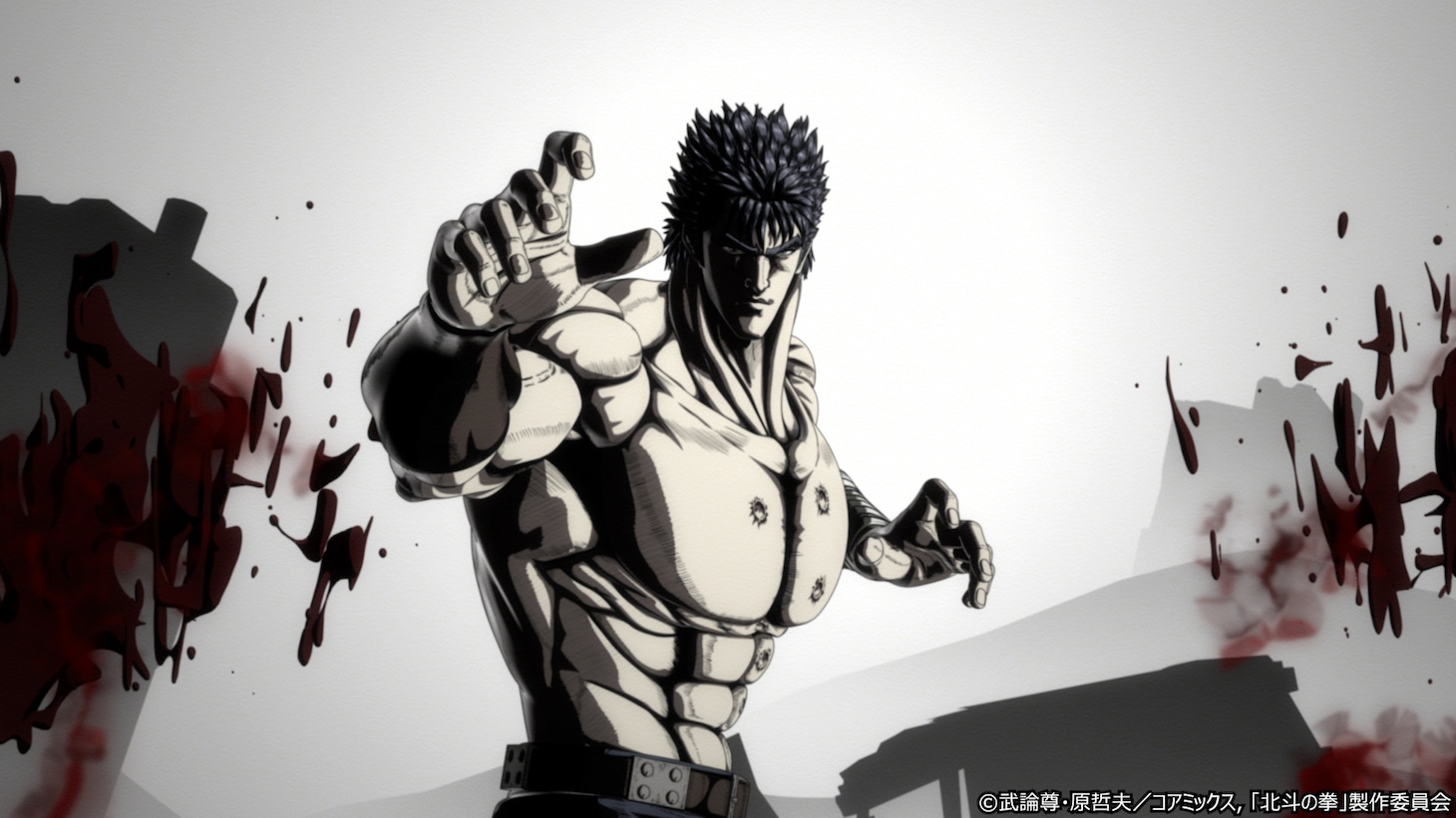 アニメ「北斗の拳 -FIST OF THE NORTH STAR-」第2話「今日より明日」先行カット (c)武論尊・原哲夫／コアミックス, 「北斗の拳」製作委員会