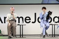 TVアニメ「風を継ぐもの」トークイベントより。左から佐久間大介、梶裕貴