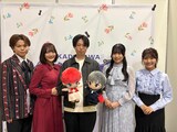 左からルカ役の村瀬歩、ララ役の菱川花菜、小出卓史監督、大津茉里役の川石奈奈、司会を務めた松井佐祐里