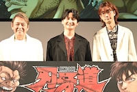 アニメ「刃牙道」のトークステージの様子。左から島﨑信長、内田直哉、江口拓也