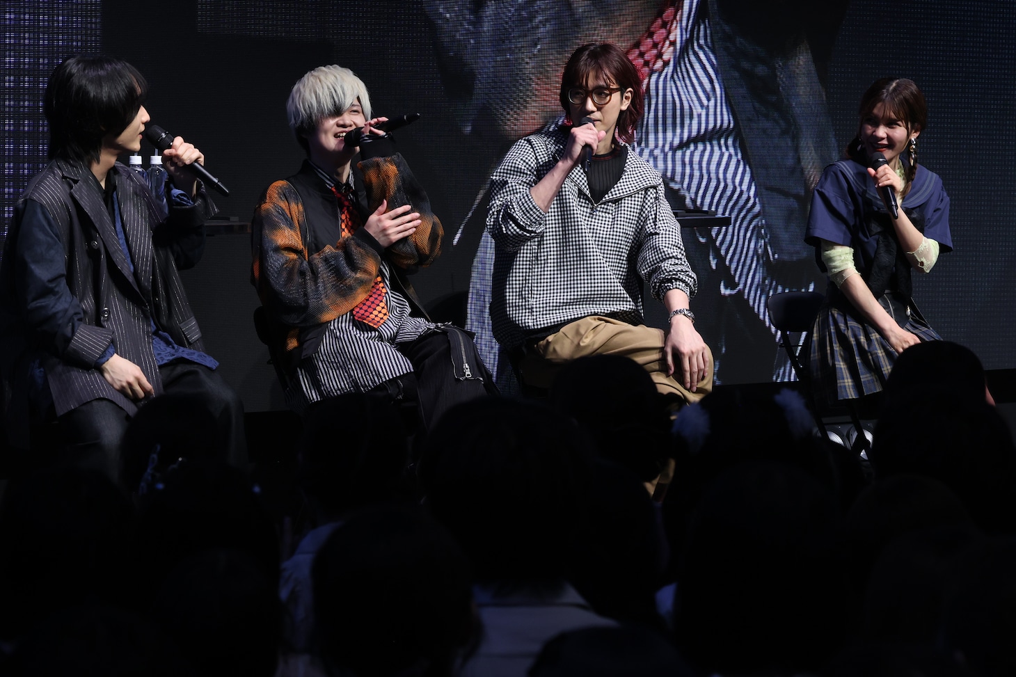 左から小林千晃、榊原優希、江口拓也、ファイルーズあい