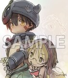 「劇場版総集編メイドインアビス【前編】旅立ちの夜明け」の入場特典の、つくしあきひと描き下ろしミニ色紙