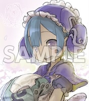 「劇場版総集編メイドインアビス【前編】旅立ちの夜明け」の入場特典の、つくしあきひと描き下ろしミニ色紙