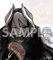 「劇場版総集編メイドインアビス【前編】旅立ちの夜明け」の入場特典の、つくしあきひと描き下ろしミニ色紙