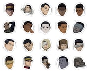 「尾形百之助 百面相フレークシール」