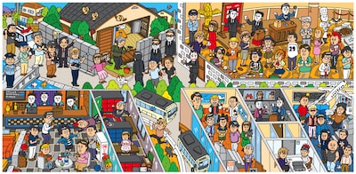 間違いを含む「史上最高難易度の嘘（間違い）探し」のイラスト