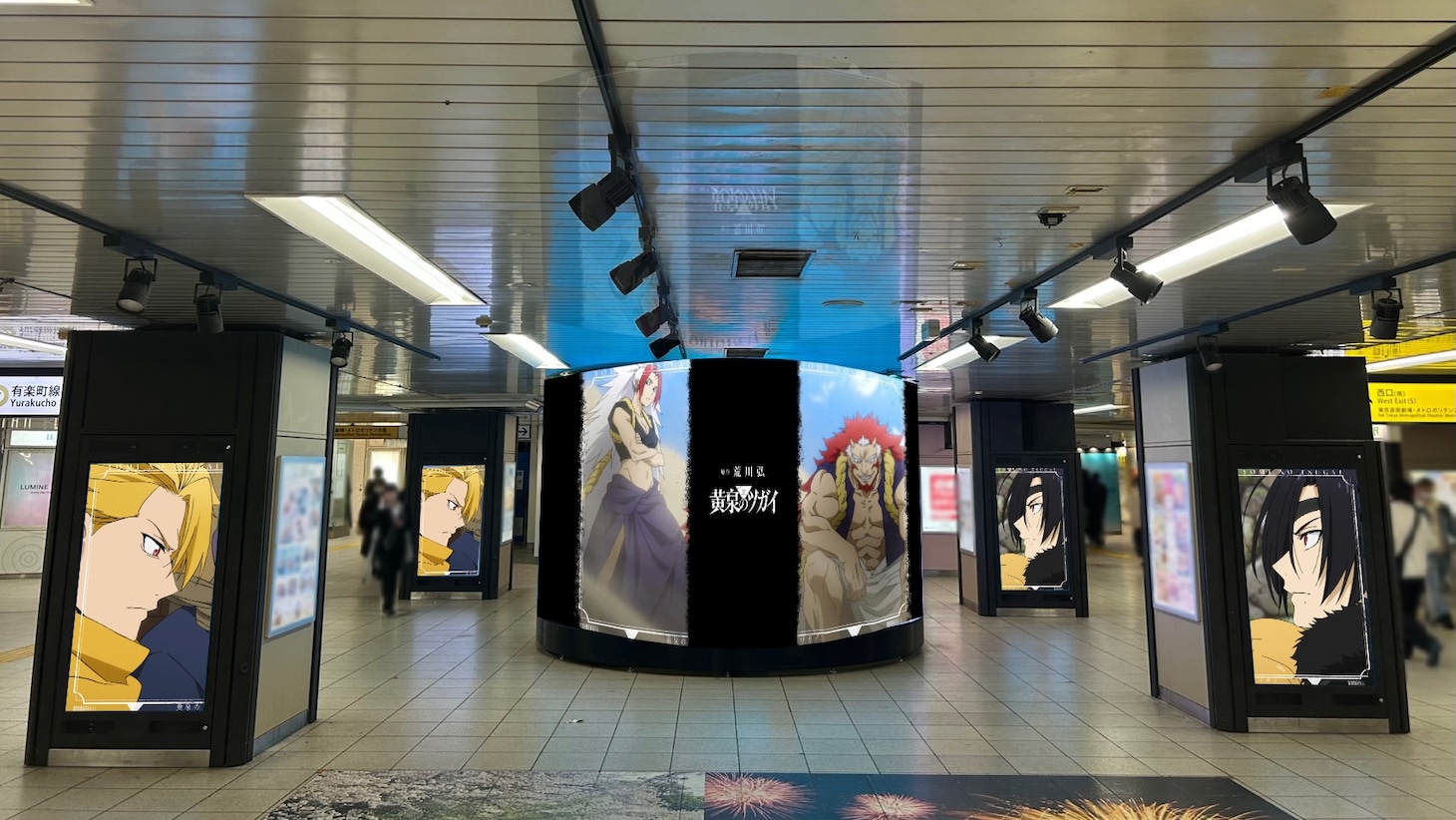 東武池袋駅構内で展開されている、“対”をモチーフとしたビジュアル