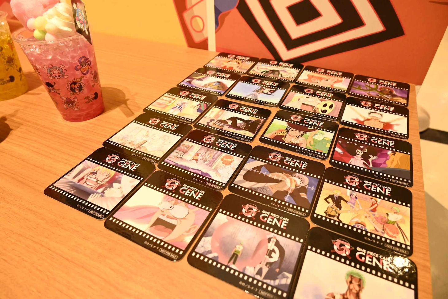 「ONE PIECE CAFE GENE」メニュー注文特典のコースター