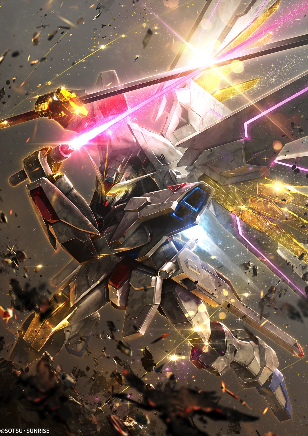 TAKA-Fによるマイティーストライクフリーダムガンダムの描き下ろしイラスト