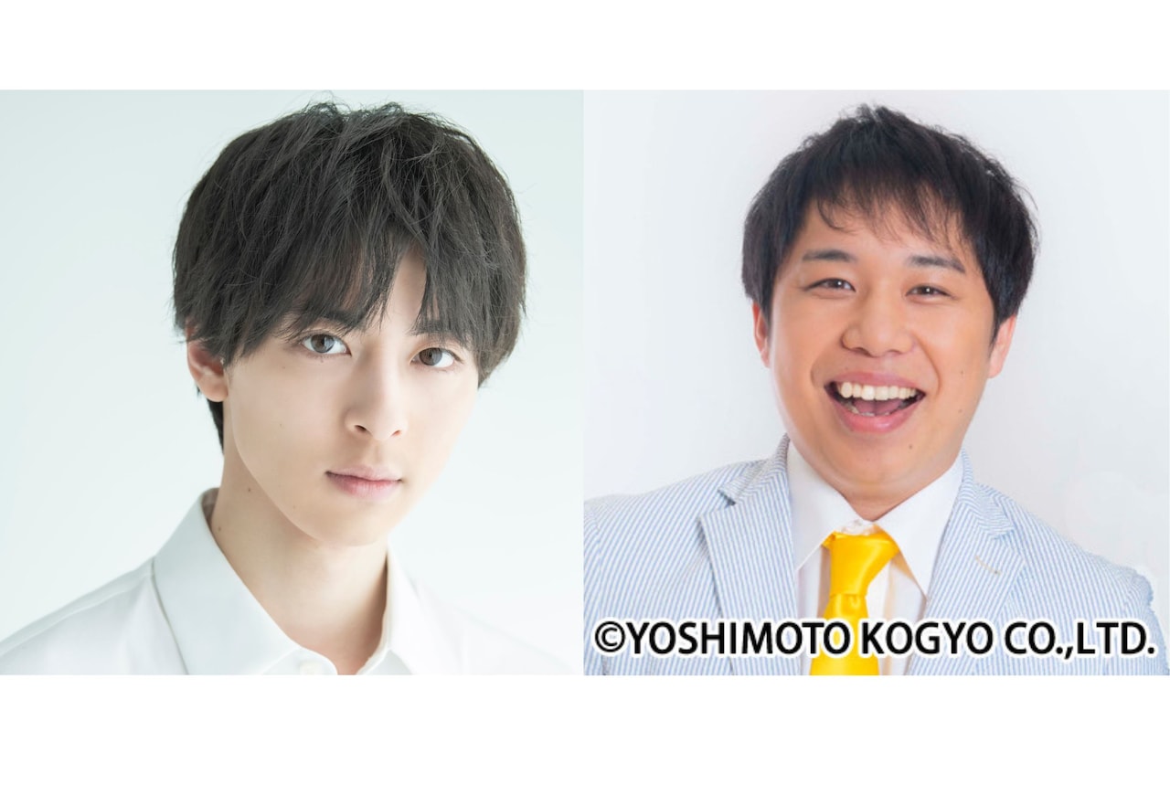 「ピッカルチャー～アニメの色んなとこにスポットライトを当ててピカッと光らせてみた～」でMCを務める高杉真宙と、霜降り明星・せいや