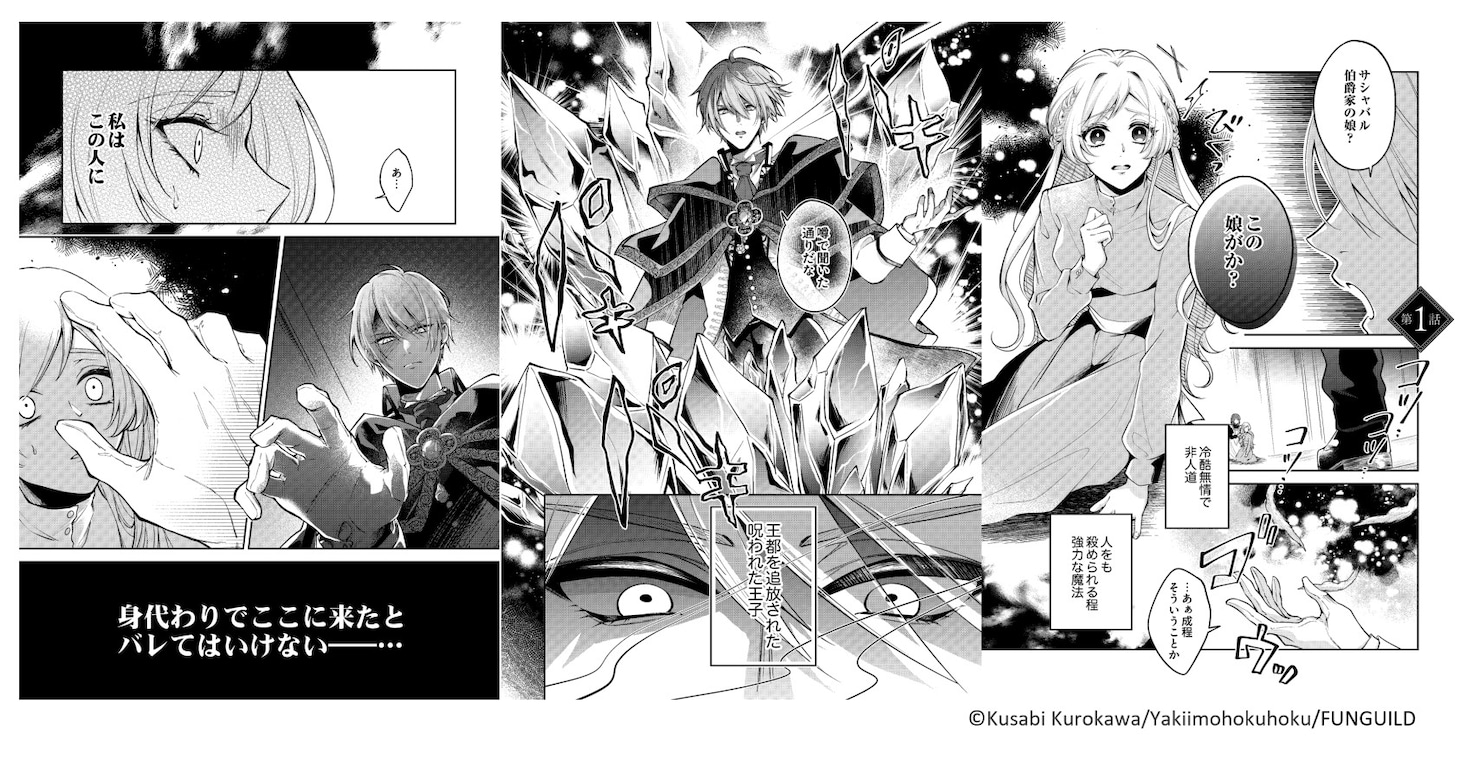 「身代わり令嬢を救ったのは冷酷無慈悲な氷の王子の愛でした」より