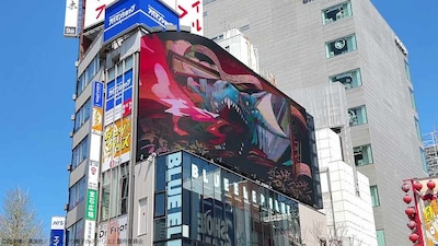 TVアニメ「とんがり帽子のアトリエ」クロス新宿ビジョンでの放映イメージ