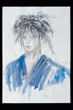 天野喜孝が手がけた「炎かがよへ」のキャラクターデザイン画