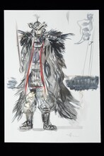 天野喜孝が手がけた「炎かがよへ」のキャラクターデザイン画