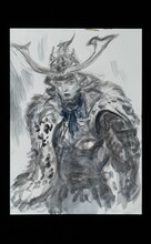 天野喜孝が手がけた「炎かがよへ」のキャラクターデザイン画