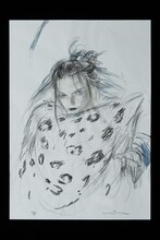 天野喜孝が手がけた「炎かがよへ」のキャラクターデザイン画