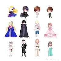 「悪役令嬢の中の人展」の描き下ろしミニキャラ (c)まきぶろ・紫真依／一迅社　(c)白梅ナズナ・まきぶろ・紫 真依／一迅社