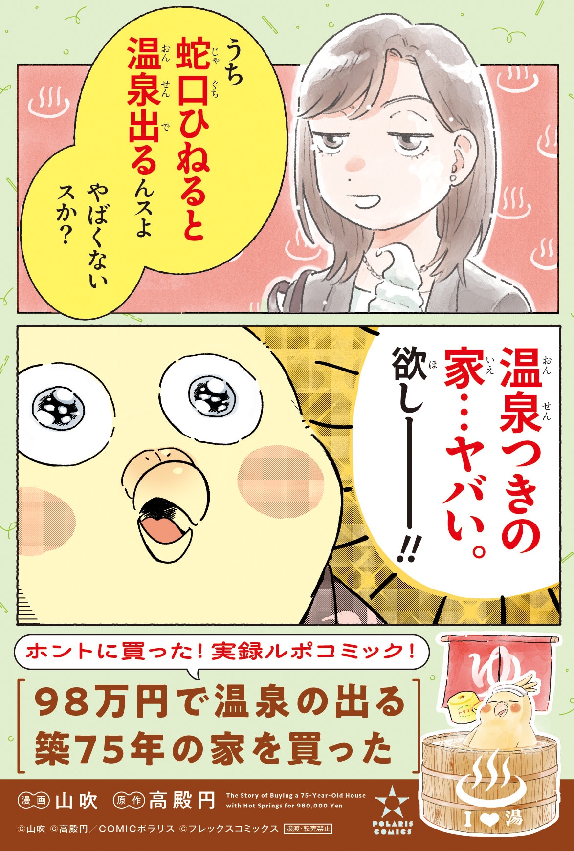 「98万円で温泉の出る築75年の家を買った」書店POP