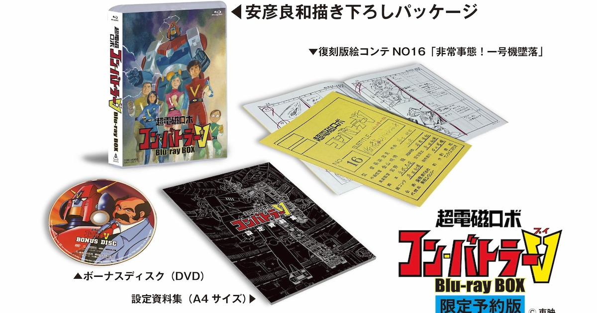 超電磁ロボ コン・バトラーV」Blu-ray BOXの「限定予約版」の展開図 