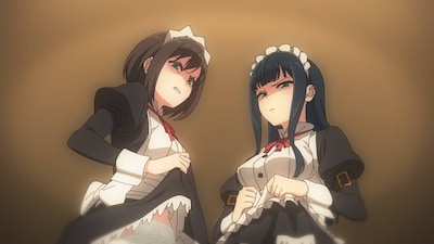 アニメ「嫌な顔されながらおパンツ見せてもらいたいR（リターンズ）」第1話「伊東ちとせ（先輩メイド）、実田菜々子（ドジメイド）」より