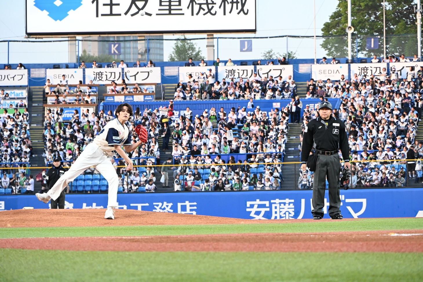始球式で登板した宮野真守