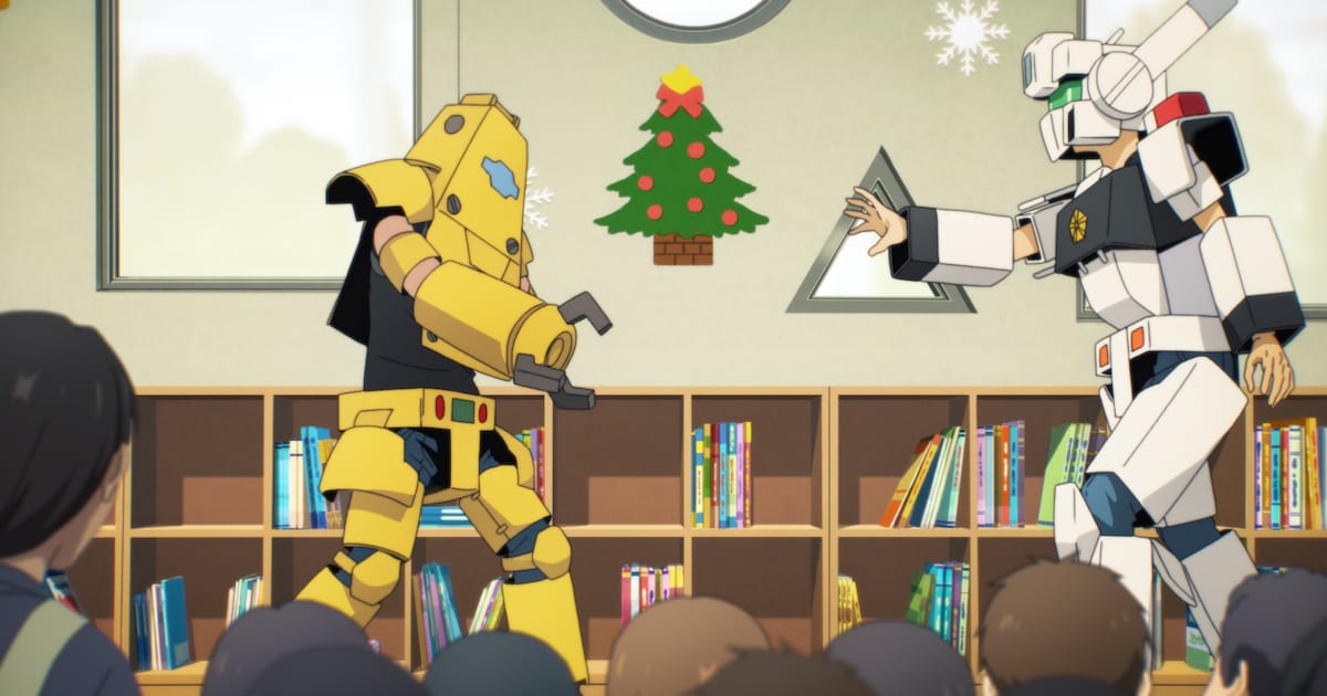 パトレイバー新作アニメ「EZY」場面カット公開——段ボール製イングラムで園児に仕事紹介、第二小隊の日常が垣間見える