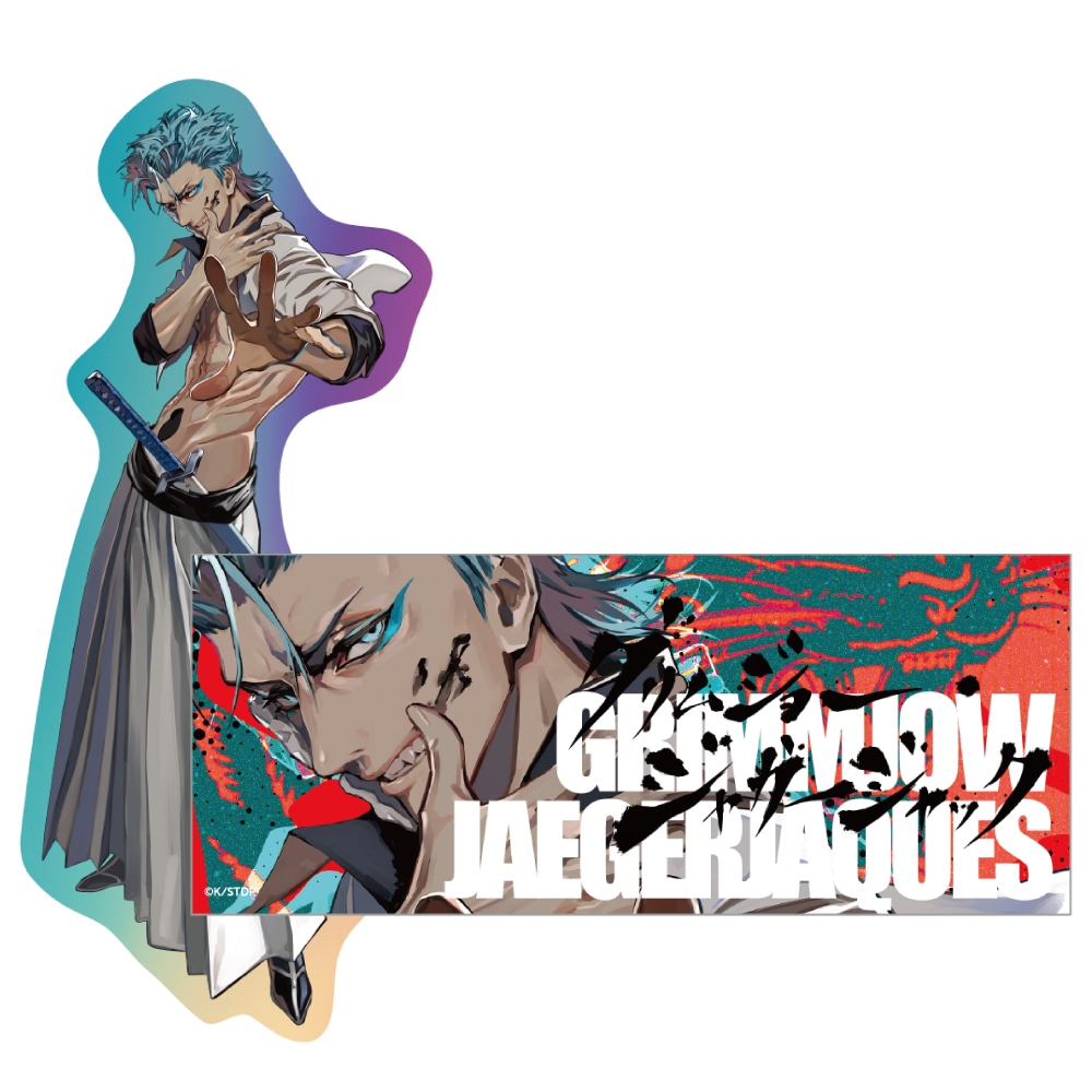 BLEACH グリムジョー 特典ステッカー 非売品 ダイカットステッカーセット／グリムジョー・ジャガージャック」 [画像