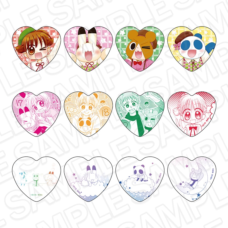 ハート型ホログラムカンバッジ（ブラインド）