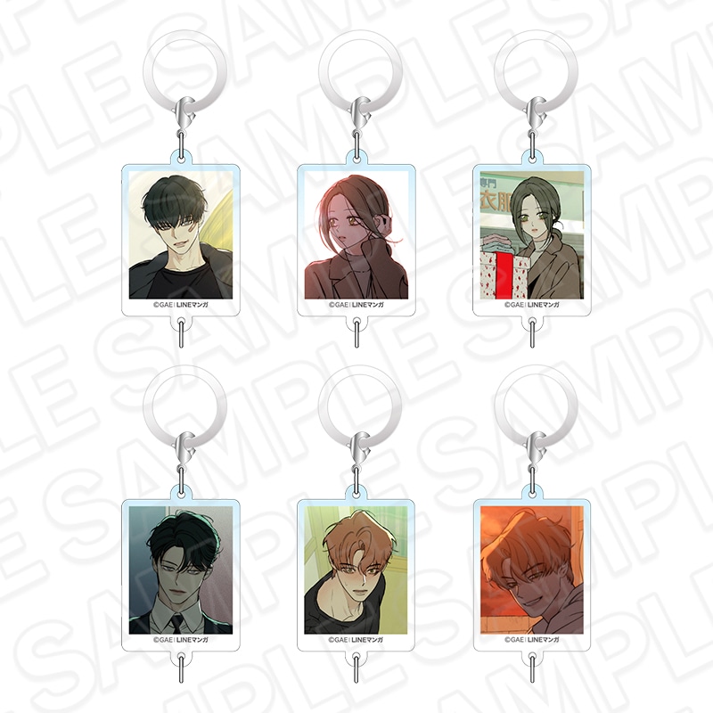 「『枯れた花に涙を』POP UP SHOP」で販売される「証明写真風チャーム（ランダム）」