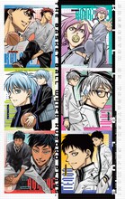 「キルアオ」と「黒子のバスケ」の描き下ろしコラボステッカー (c)藤巻忠俊／集英社
